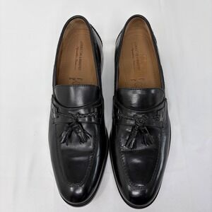 Johnston & Murphy Men Black Leather Tassel Loafers Dress Shoe Signature Size 12